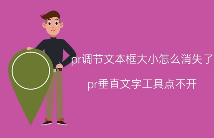 pr调节文本框大小怎么消失了 pr垂直文字工具点不开？